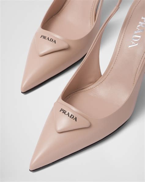 prada brushed leather slingback